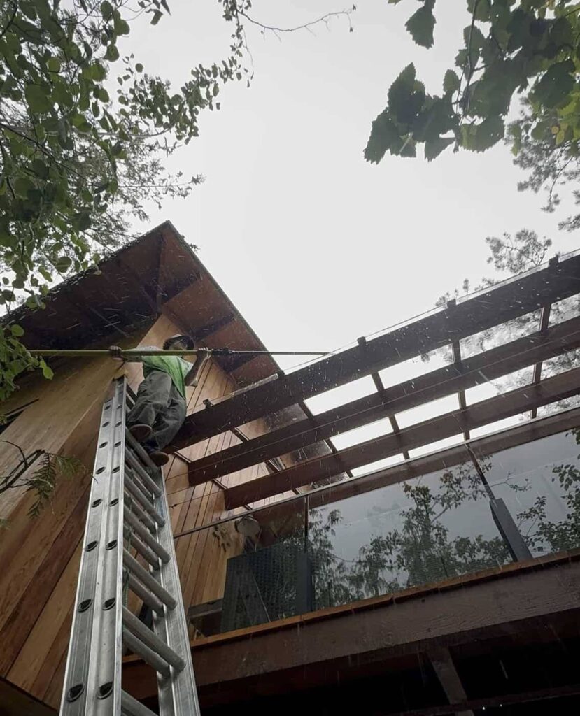 Lakeside home exterior cleaning