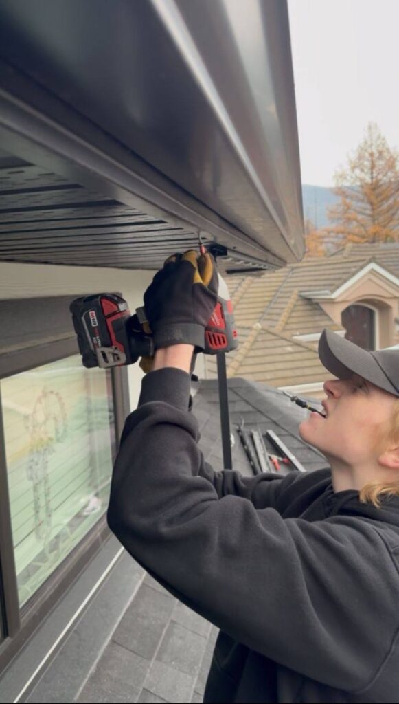Installing permanent LED lighting track under the soffit